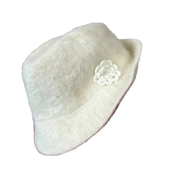 Accessories - Angora/cotton women's  fedora hat